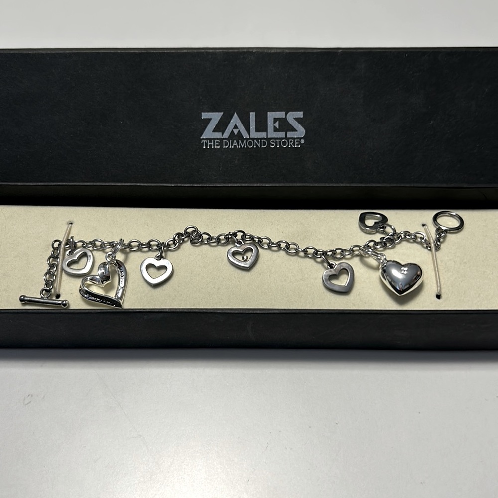 Zales sterling silver charms bracelet